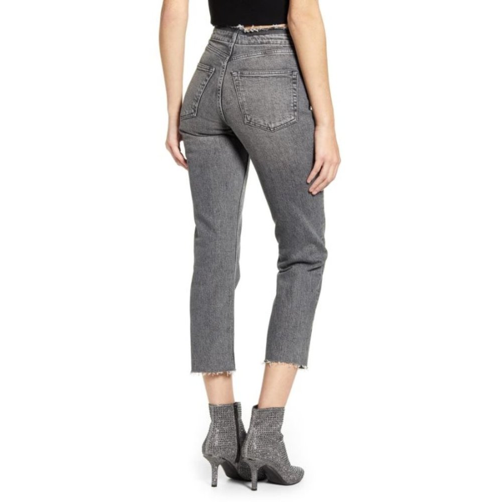 Topshop Women's Raw Waist Straight Leg jeans 26